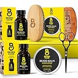 The Beard Club Beard Kit for Men – Grooming & Care Kit – Cedar & Sandalwood Oil, Sandalwood Balm, Boar Bristle Brush, Comb, Trimming Scissors – Dad Gift Set @ $16.97