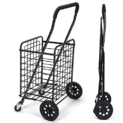 Pipishell Shopping Cart with Dual Swivel Wheels for Groceries – Compact Folding Portable Cart Saves Space – with Adjustable Handle Height – Lightweight Easy to Move Holds up to 70L/Max 66Ibs -PITUC1 @ $38.49