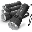 LED Tactical Flashlight by Eveready, Bright Flashlights for Emergencies and Camping Gear, Water Resistant Flashlight, Pack of 4