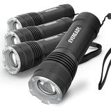 LED Tactical Flashlight by Eveready, Bright Flashlights for Emergencies and Camping Gear, Water Resistant Flashlight, Pack of 4
