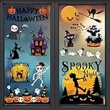 Halloween Decorations – Reusable Window Clings for Halloween Party Decorations Indoor Outdoor | Pumpkin Ghost Static Window Decor Stickers for Office Party Favors Supplies Crafts Gifts Toys for Kids @ $3.49