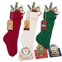 OlibaDu Christmas Stockings, 18” Large Wool Knit Personalized Christmas Stockings for Mantel, Christmas Tree, Holiday Decorations, Santa Gifts, 3pcs @ $6.00