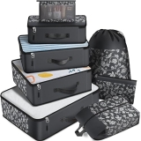 ExploreBliss 8 Set Packing Cubes for Suitcases @ $7.99