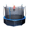 Kinertial 12-Feet Trampoline with Dual Enclosure Net, Heavy Duty Jumping Mat and Foam Padded Springs, ASTM Approved @ $249.00