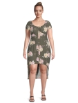 No Boundaries Juniors Plus Size High Low Midi Dress