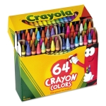 Crayola Crayons Box with Built-In Sharpener, 64 Count