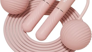 YOTTOY Skipping Ropes for Adults -Cordless Counter Jump Rope with Large Cordless Ball-Weighted Jump Rope for Women with LCD Display @ $4.99