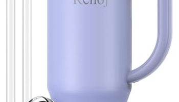 Renoj Insulated Mug 100% Leak Proof Insulated Water Bottle for Iced Coffee & Hot Drinks – Fits Car Cup Holder, Ideal Gift, 2 Straws & Silicone Boot – SnapShift Navy Blue 40 oz @ $7.98