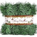 Christmas Garland Christmas Decorations, Green Outdoor Garland for Christmas Decor, Unlit Fluffy Twist Christmas Tree Garland for Stairs Railing, Staircase, Fireplace, Window, Door, Holiday (5M/17Ft) @ $10.00