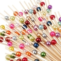 100 Pcs Cocktail Picks,Cocktail Accessories for Drinks, Colorful Pearl Bamboo Sticks @ $5.00