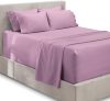 Hearth & Harbor Extra Deep Pocket Queen Sheets Sets – Fits Mattress 18-24 Inches Deep – Extra Deep Pocket Sheets – 6 Piece Queen Size – Lavender Dream @ $17.14