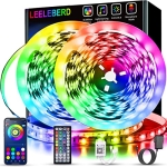 150 ft Led Lights for Bedroom (2 Rolls of 75ft) Music Sync Color Changing RGB Led Strip Lights with Remote App Control Bluetooth Led Light Strip @ $7.00