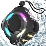 Waterproof Bluetooth Speaker IPX7, Shower Speaker with Multi-Color Light,Floating, Loud HD Stereo Sound, Robust Bass, Portable Speaker with 24H Playtime for Kayak Canoe Beach Trip, Gifts for Men,Women @ $23.97