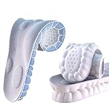 Insoles for Women Man,Cloud Soles for Men Women,4D Cloud Soles for Men,Anti Fatigue, Shock Absorption, Foot Pain Relief (Gray, L) @ $7.49