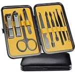 Nail Clippers Sets High Precisio Stainless Steel Nail Cutter Pedicure Kit Nail File Sharp Nail Scissors and Clipper Manicure Pedicure Kit Fingernails & Toenails with Portable stylish case (Yellow) @ $4.79