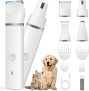 Veeconn Dog Clippers Grooming Kit Hair Clipper-Low Noise Paw Trimmer- Rechargeable – Cordless Quiet Nail Grinder Shaver for Cats and Other Pets @ $11.84