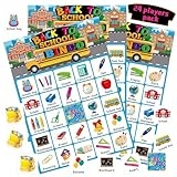 Liliful 35 Pieces Back to School Bingo 24 Players First Day of School Bingo Cards Classroom Party Games for Boys Girls Adults Family Classroom Activities School Birthday Party Favors @ $4.49