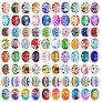 120 Pieces Assorted European Craft Beads Large Hole Lampwork Spacer Beads Colorful European Beads for DIY Necklace Bracelet Jewelry Making (Abstract Flower) @ $8.69
