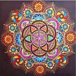 DIY 5D Mandala Diamond Painting Kits for Adults Diamond Art Kits Bead Pictures Arts Craft for Home Wall Decor Gift (Size:30X30cm)