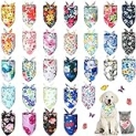 Sweetude 30 Pieces Floral Fall Dog Bandanas Bulk Autumn Holiday Soft Girl Dog Grooming Bibs Summer Thanksgiving Cute Funny Adjustable Puppy Cat Triangle Scarf for Small Medium Large Pet @ $9.97 ($9.97 / Count)
