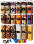 Chef’s Path Airtight Food Storage Containers Set with Lids (24 Pack) for Kitchen and Pantry Organization – BPA Free Kitchen Canisters for Cereal @ $38.69