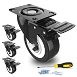 Homhoo 2-in Swivel Caster Wheels with Safety Dual Locking @ $12.54