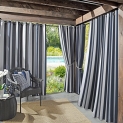 Sun Zero Valencia Cabana Stripe Indoor/Outdoor UV Protectant Energy Efficient Grommet Curtain Panel @ $8.83