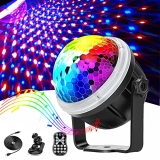 KisMee Disco Ball Lamp with LEDs Pentagram Pattern RGB Star Lights Projector Sound Activated Club Party Lights (1 Pack L) @ $6.79