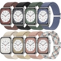 8 Pack Braided Solo Loop Compatible with Apple Watch Band 41mm 40mm 38mm 49mm 45mm 44mm 42mm for Women Men @ $12.99
