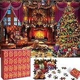 pigipigi Advent Calendar 2023 Christmas Jigsaw Puzzle – 24 Boxes 1008 Pieces Holiday Puzzle Gift for Kid Adult, Christmas Countdown Puzzle Toy Gift Christmas Home Fireplace Decoration @ $15.59