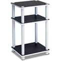 Furinno Just 3-Tier No Tools Tube End Table with Plastic Poles (11.5 D x 13.4 W x 22.8 H Inch in White/Espresso) @ $14.00