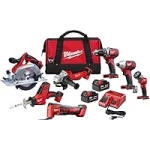 Milwaukee M18 18V Lithium-Ion Cordless Combo Tool Kit (7-Tool) with Two 3.0 Ah Batteries, Charger and Tool Bag @ $499.00