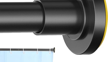 CorkLatta Black Shower Curtain Rod 31 to 80 Inch,1 Inch Diameter Adjustable Spring Tension Stainless Steel Telescoping Rod,Easy Install,No Rust @ $7.99