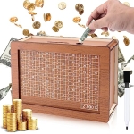 Wooden Money Box Piggy Bank @ $9.99