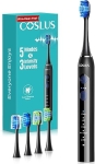 COSLUS C30 Electric Toothbrush for Adults: 3 Intensities & 5 Modes Customized for Effective Yet Gentle Ultra-Clean Feel, 2 Types of Heads for Gentle or Daily Care, Travel & Home Use, Black, 1PC @ $5.99
