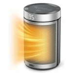 Dreo Space Heaters for Inside, Portable Electric Heater for Home with Thermostat, 1-12H Timer, Eco Mode and Fan Mode, 1500W PTC Ceramic Fast Safety Energy Efficient Heater for Office Bedroom, Silver @ $35.99