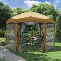 COOSHADE Pop Up Gazebo 6 Sided Screened Canopy Tent Outdoor Screen House(12x10Ft @ $108.99