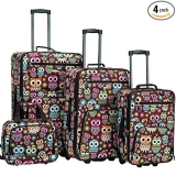 4-Piece Rockland Jungle Softside Upright Luggage Set (14/29/24/28