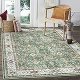 befbee 3×5 Rug-Anti-Slip Backing Area Rugs for Living Room,Stain Resistant Small Rugs for entryway, Foldable Vintage Home Decor Washable Area Rug (Grass Green,3’x5′) @ $36.79