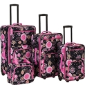 Rockland Impulse 4-Piece Softside Upright Luggage Set @ $77.27