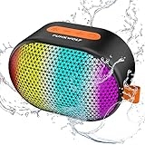 ROFALL Bluetooth Speakers with Lights, Portable Wireless Speaker, HD Sound, TWS Dual Pairing, Waterproof, Lightweight Compact Size, Night Light Party Speakers for Holiday, Travel @ $4.98