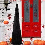 DOYOLLA Black Flocked Halloween Tree 5ft @ $16.99