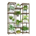 Bamworld Plant Stand Outdoor Indoor Hanging Plant Shelf Tall Large Plant Holder Wood for Living Room Plant Rack Indoor Multiple Plants Patio Balcony Garden @ $25.64