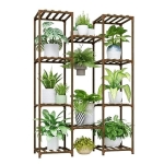 Bamworld Plant Stand Outdoor Indoor Hanging Plant Shelf Tall Large Plant Holder Wood for Living Room Plant Rack Indoor Multiple Plants Patio Balcony Garden @ $25.64