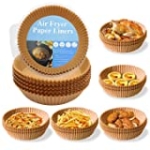Air Fryer Disposable Paper 100 Pcs 7.9 inch Air Fryer Round Non-Stick Paper Prime Oil-proof Parchment Paper Cooking Paper for Fryers Basket Frying Pan Microwave Oven @ $49.99