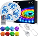 OUSFOT Led Strip Lights 16.4 Feet with 44-Keys Remote Control 5050 SMD Timing 6 Modes Color Changing RGB led Lights for Bedroom Tv Backlight Kitchen Bar Home Decoration (Multi-Colored) @ $6.00