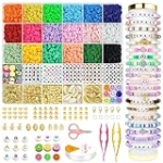 OHOME Stocking Stuffers for Kids – 5300 Clay Beads Bracelet Making Kit,Arts and Crafts for Kids Ages 8-12,Christmas Gifts Crafts Games Toys for 3-10 Year Old Birthday,Travel Essential @ $2.99