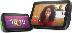 Echo Show 8 (2nd Gen, 2021 release) | Smart display with Alexa – Charcoal + Echo Show 5 (2nd Gen, Kids) – Chameleon