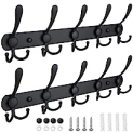 2-Pack TICONN Wall Mounted Coat Rack w/5 Heavy Duty Tri Hooks @ $13.26