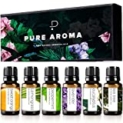 Essential Oils by PURE AROMA 100% Pure Oils kit- Top 6 Aromatherapy Oils Gift Set-6 Pack, 10ML(Eucalyptus, Lavender, Lemon Grass, Orange, Peppermint, Tea Tree) @ $9.98 ($4.99 / Fl Oz)